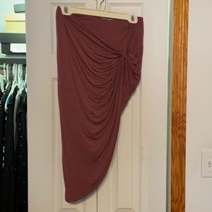 Pink high to low skirt